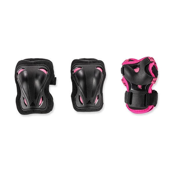 ROLLERBLADE Pack Protecciones Skate Gear Junior Negro / Rosa 1 ROLLERBLADE Pack Protecciones Skate Gear Junior Negro / Rosa