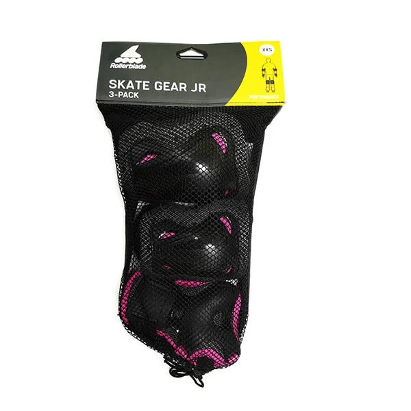 ROLLERBLADE Pack Protecciones Skate Gear Junior Negro / Rosa 2 ROLLERBLADE Pack Protecciones Skate Gear Junior Negro / Rosa - Image 2