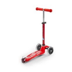 MICRO Patinete Scooter Mini Deluxe Led Rojo