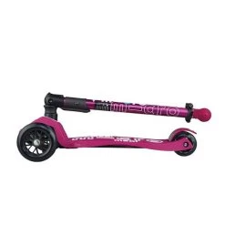 MICRO Patinete Scooter Maxi Deluxe LED Plegable Rosa