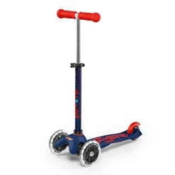 MICRO Patinete Scooter Mini Deluxe Led Azul Rojo